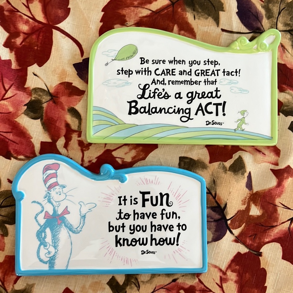 Dr. Seuss porcelain wall decor